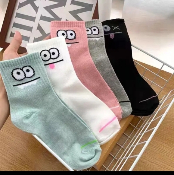 Funny Eyes Capri Socks Bundle graphic socks tube socks - Picture 4 of 6